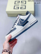 Nike Air Force 1 Low White and Navy Sneakers