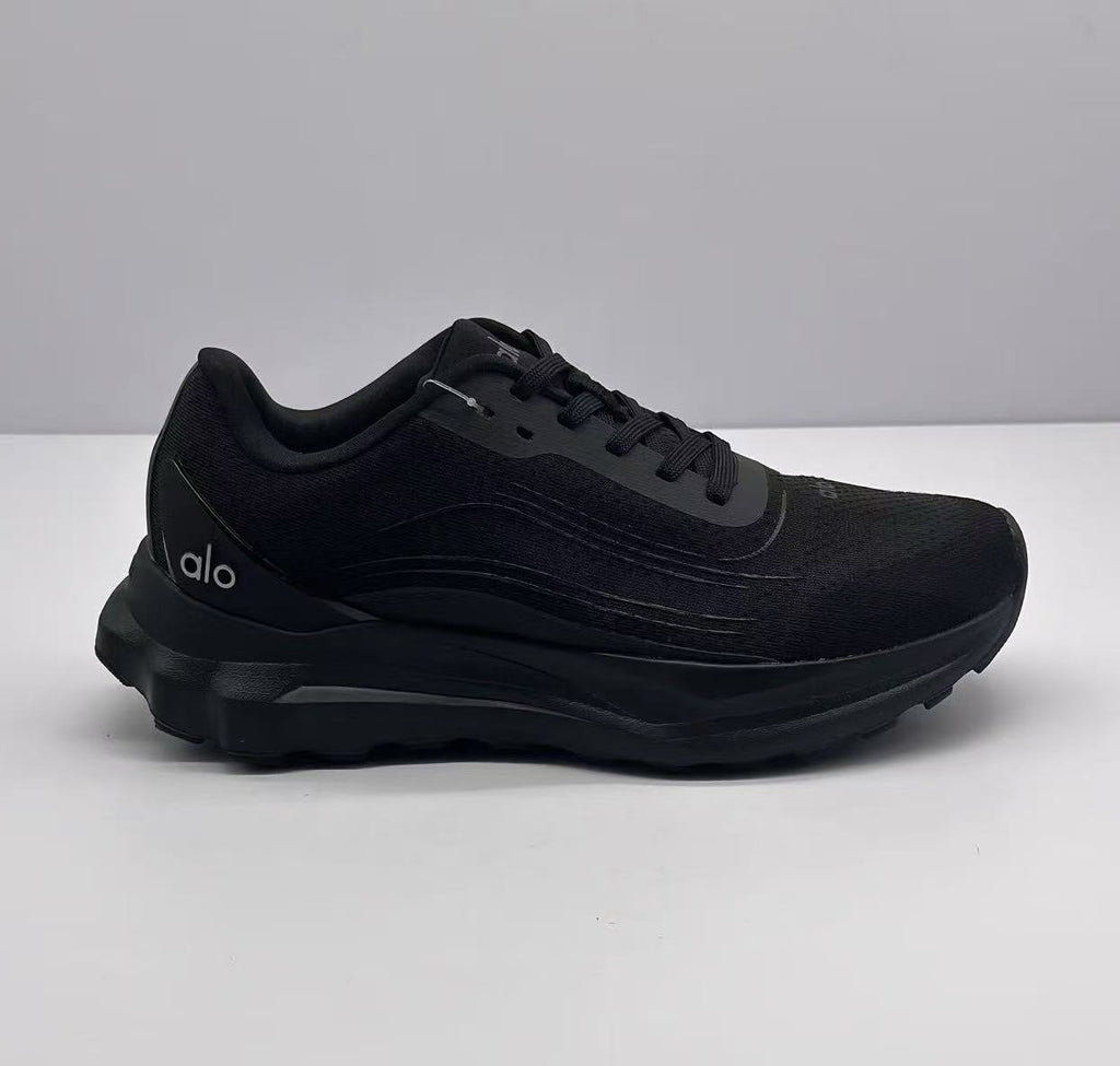 Alo All-Black Lace-Up Sneakers