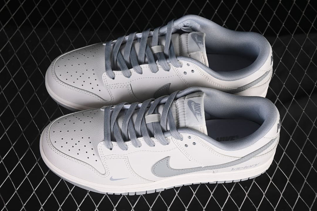 Nike SB Dunk Low White and Grey Sneakers
