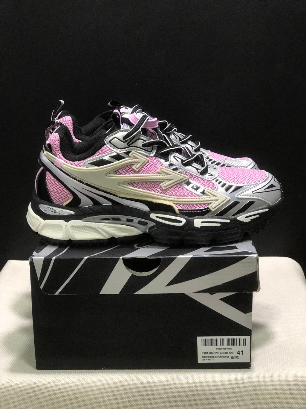 OFF-WHITE Be Right Back Sneakers Pink Black White