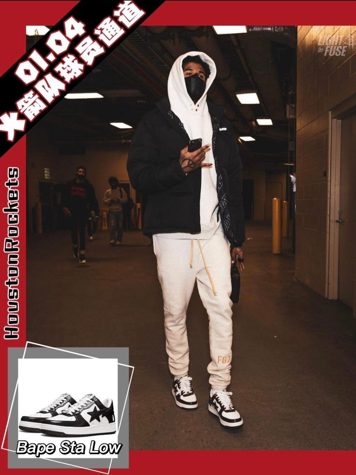 BAPE STA Low Black and White Sneakers 1H70-191-001