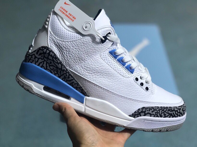 Jordan Air Jordan 3 Retro White Royal Blue Sneakers