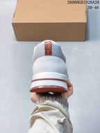 Loro Piana Week End Walk Sneakers, White and Dusty Rose