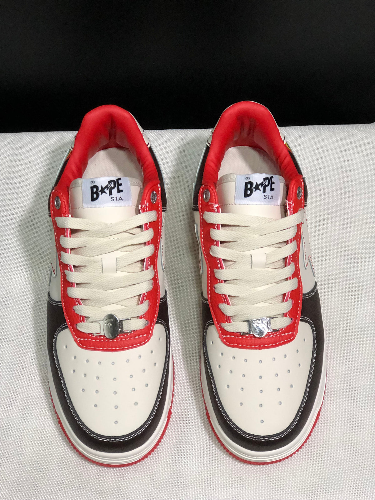 BAPE STA Low-Top Sneakers White Black Red