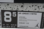 Air Jordan 4 Retro White and Red High-Top Sneakers