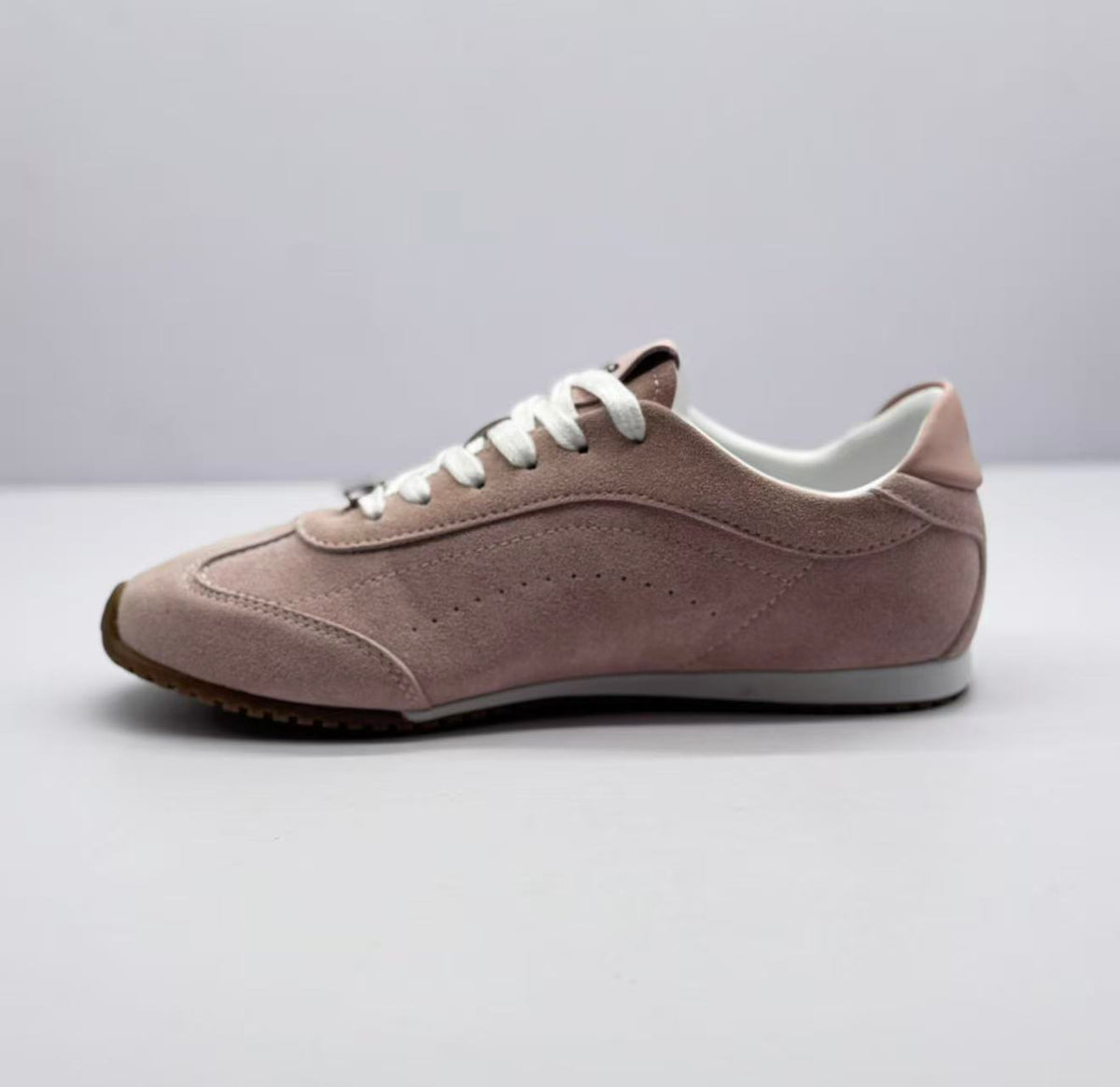 alo Low-Top Sneakers in Pink and White