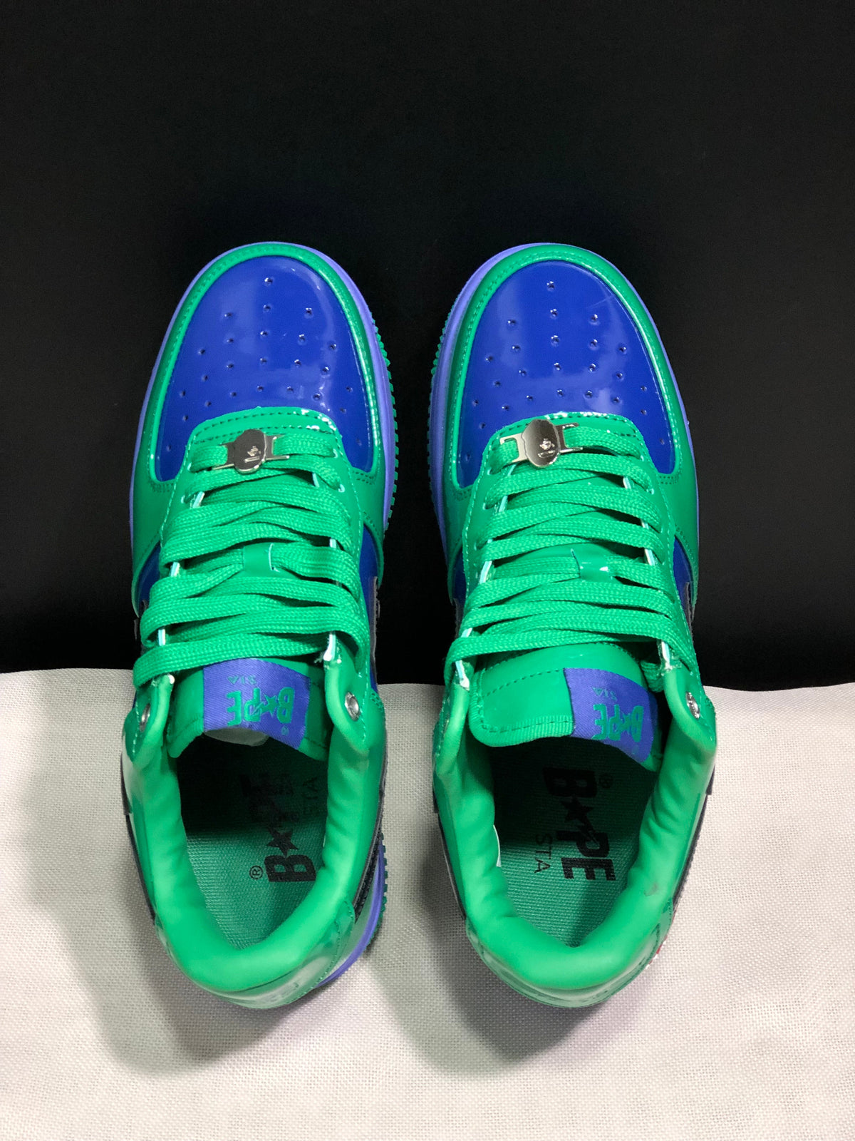 Bape Sta Low-Top Sneakers Green Blue Purple Marvel Style