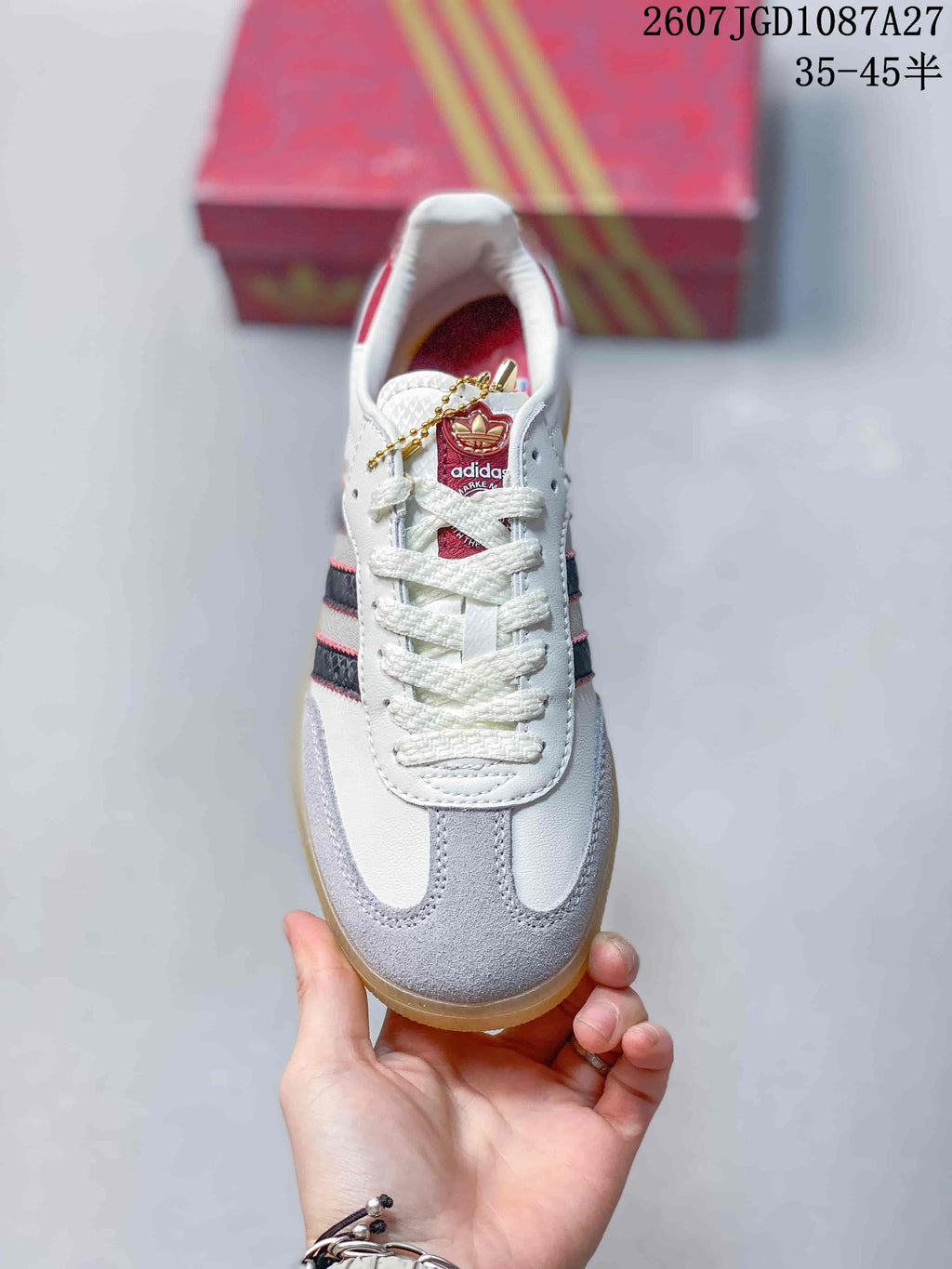 adidas Samba ADV Low-Top Sneakers White Grey Red