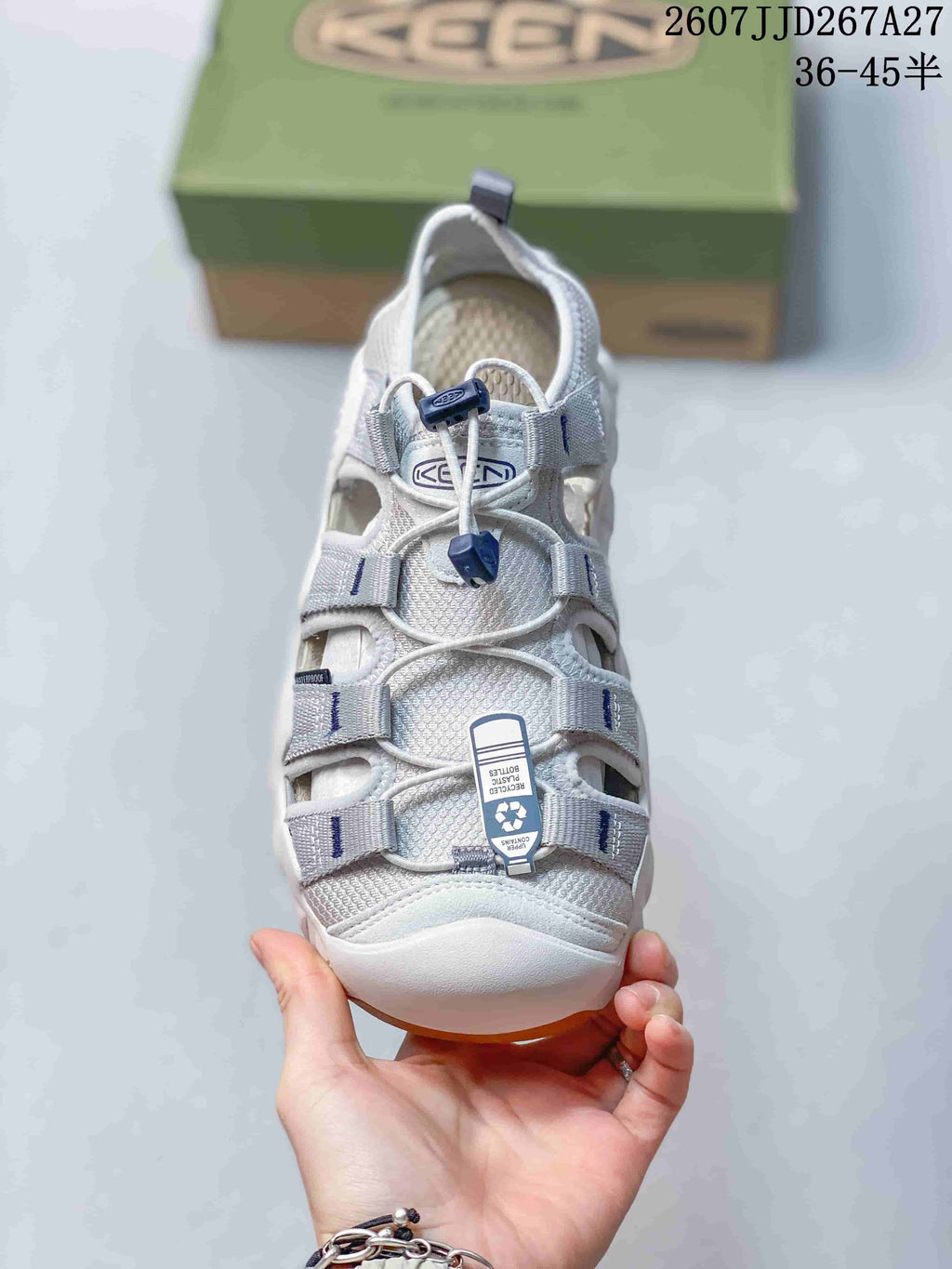 KEEN JJD267A27 White Gray Outdoor Water Sandals