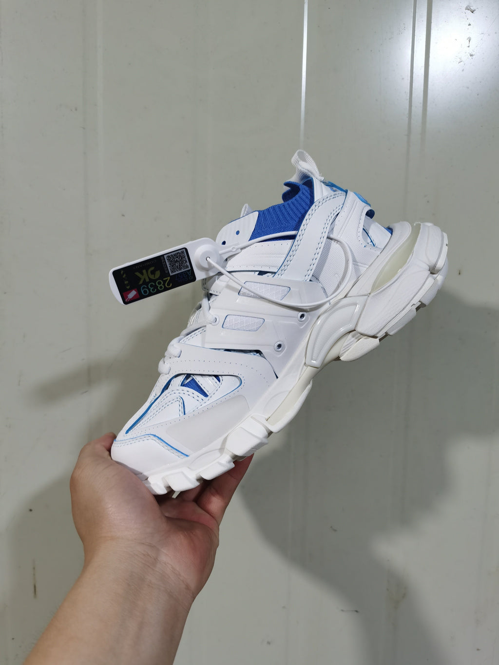 Balenciaga Track Sock Sneakers White Blue 9040