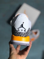 Jordan 3 Sneakers White Orange Adult Style