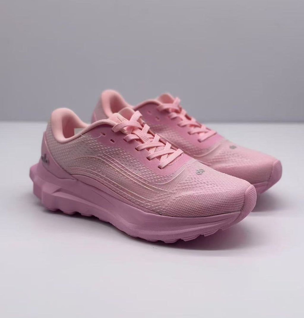 Alo Pink Knit Low-Top Sneakers