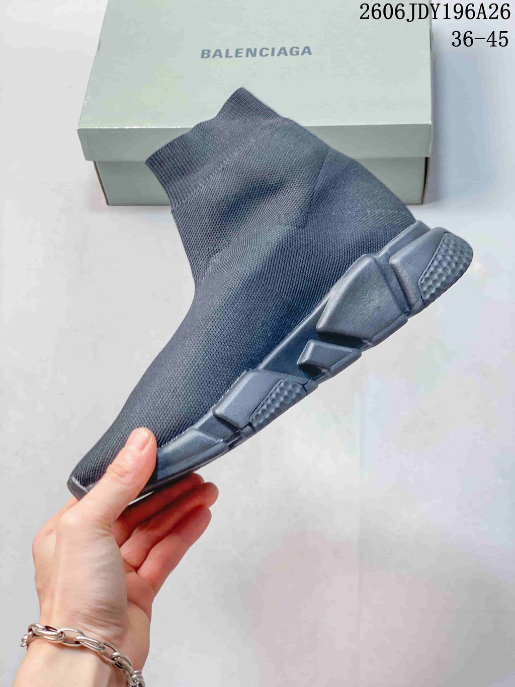 Balenciaga Sock Sneakers Dark Gray 2606JDY196A26