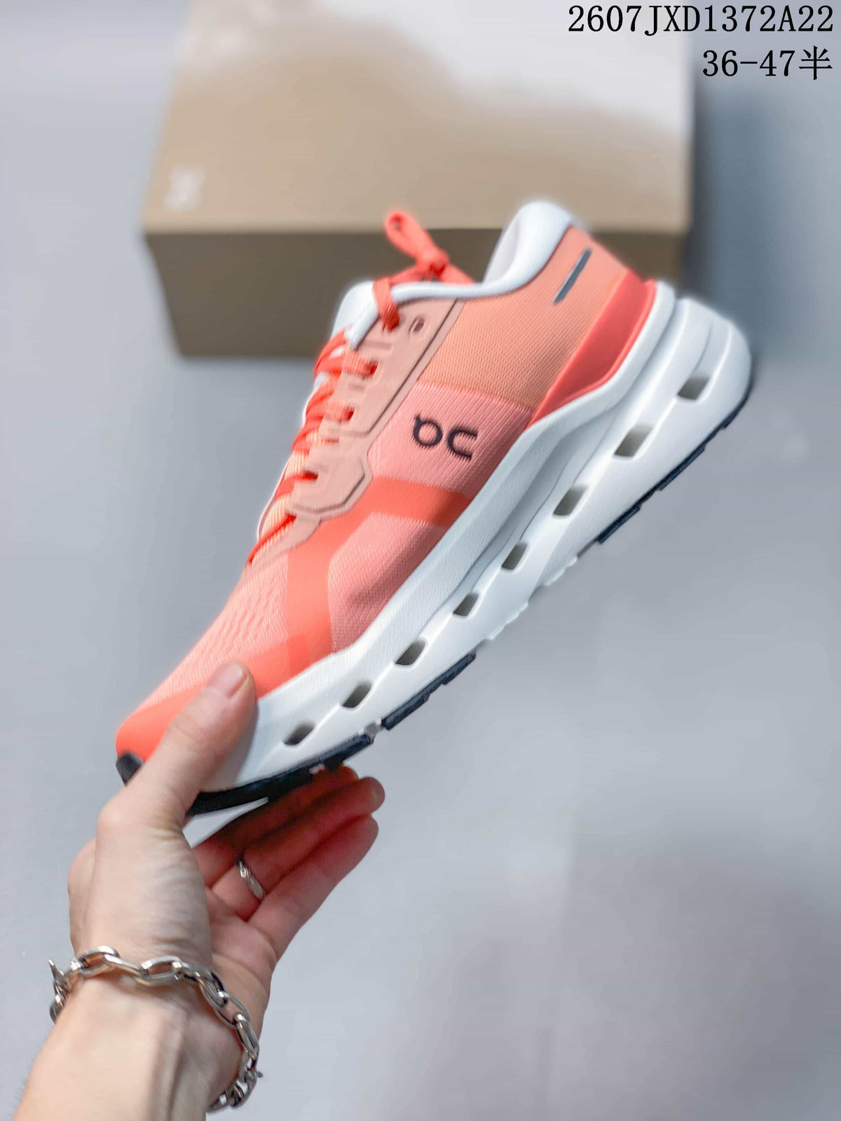 On Cloudrunner 3 Running Sneakers Coral White 2607JXD1372A22