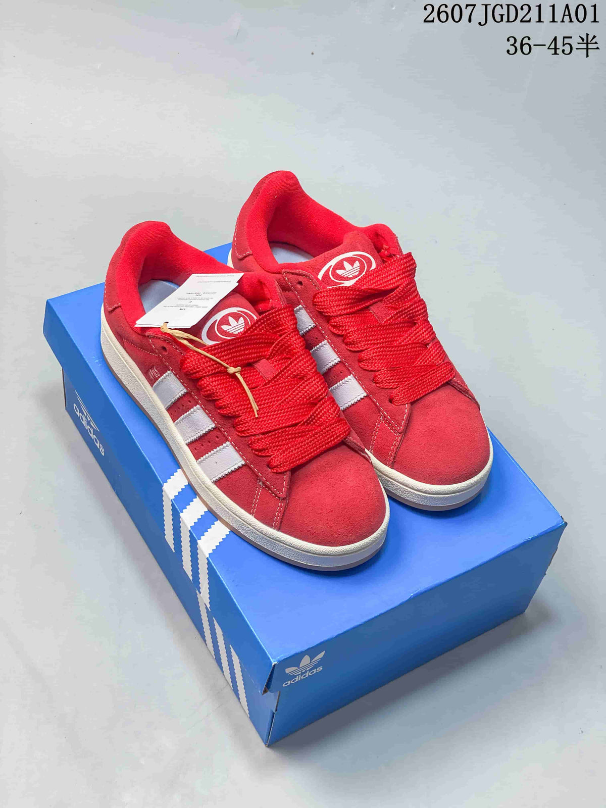 Adidas Campus 00s Red Suede Low-Top Sneakers
