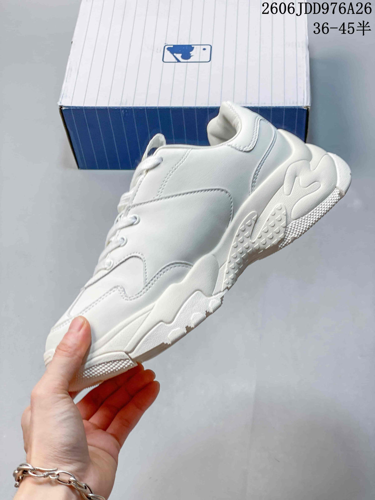 MLB Big Ball Chunky A Running Sneakers White Gold 32SHCM011