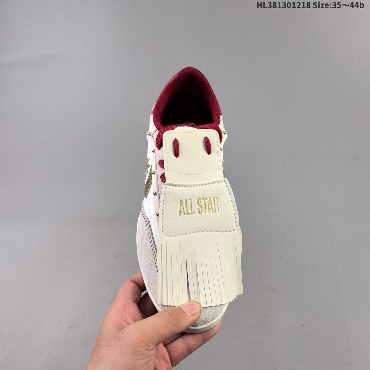 Converse 1970 Low-Top Sneakers White Burgundy Gold