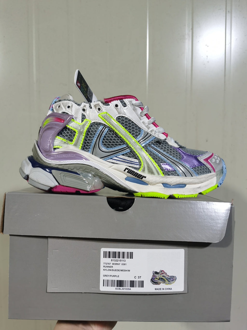 Balenciaga Runner Sneakers Grey/Purple 0361