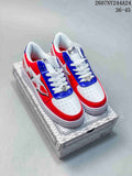 BAPE x Nike Air Force 1 Low Sneakers Red Blue White