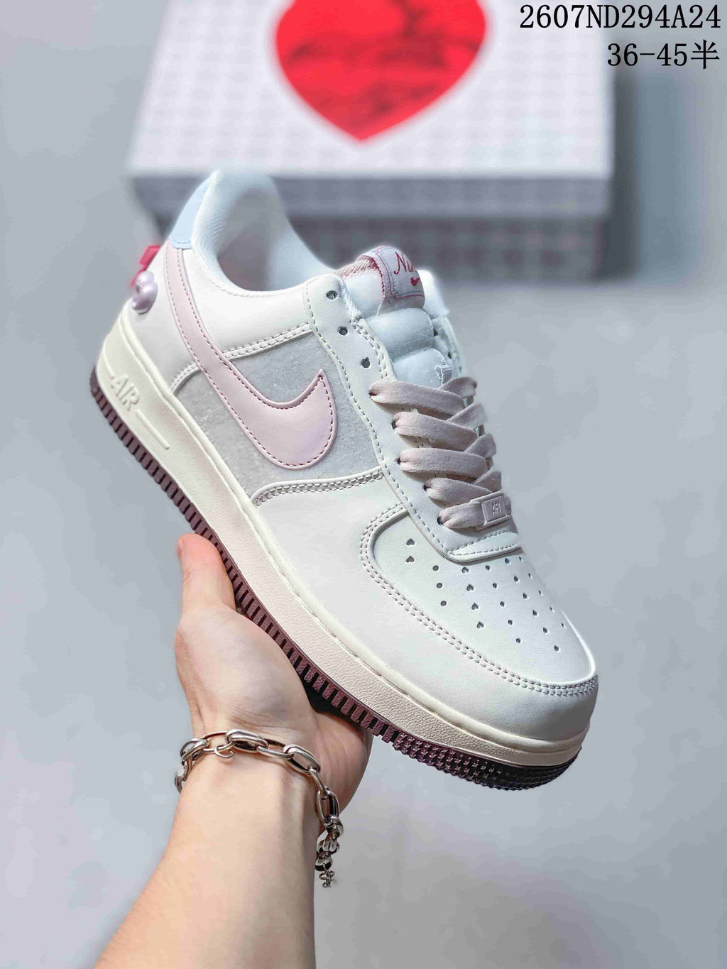 Nike Air Force 1 '07 Low Sneakers White Pink 2607ND294A24