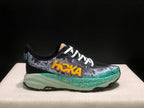 HOKA Speedgoat 6 Trail Running Shoes, Gray and Teal