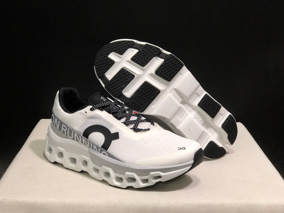 On Cloudmonster 2 White Silver Running Shoes