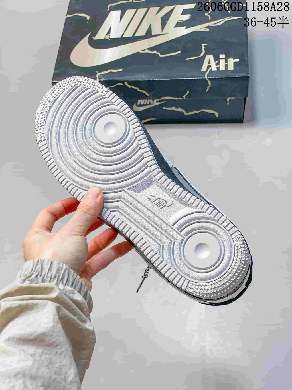 Nike Air Force 1 Low Stüssy-Style Black and White Sneakers