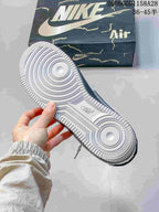 Nike Air Force 1 Low Stüssy-Style Black and White Sneakers