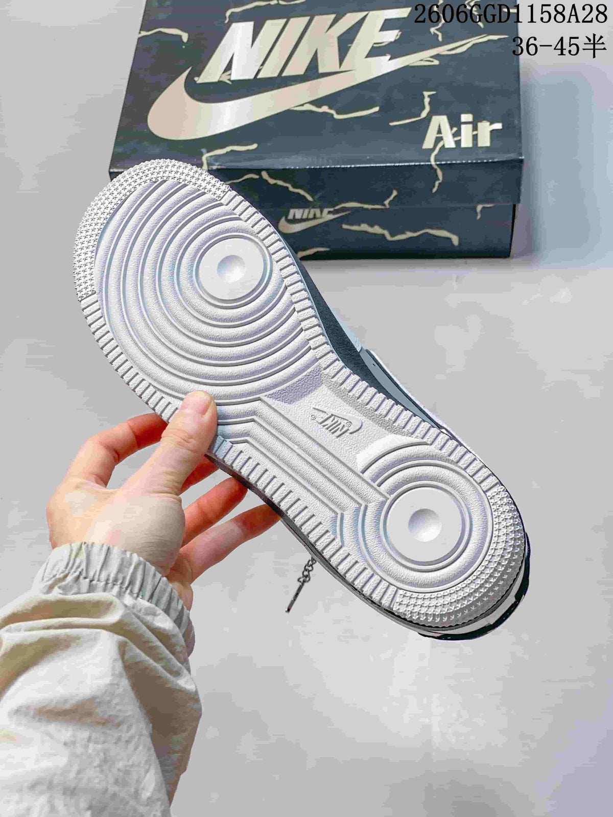 Nike Air Force 1 Low Stüssy-Style Black and White Sneakers