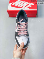 Nike Dunk Low DD1391 White Pink and Dark Gray Sneakers