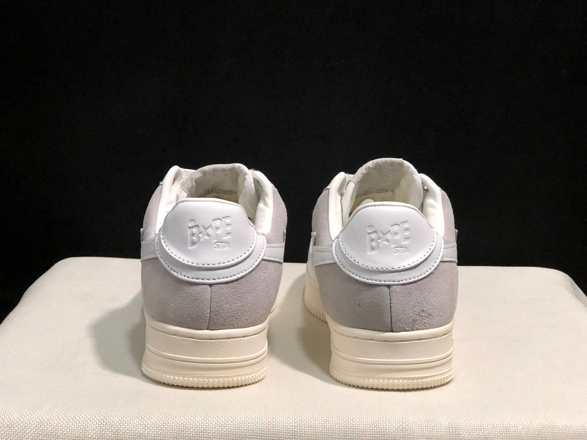 BAPE Sta Low-Top Sneakers White Beige Gray