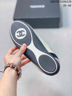 Chanel 2607HVD386A26 Black and White Low-Top Sneakers