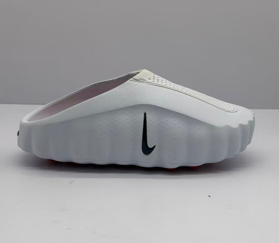 Nike White Slides with Perforated Upper