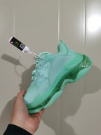 Balenciaga Triple S Clear Sole Sneakers Mint Green