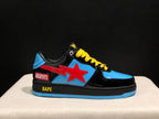 BAPE Bape Sta Low-Top Sneakers Black Blue Red