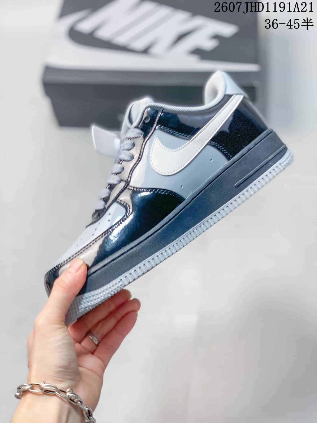 Nike Air Force 1 Egg or Duck Black White Sneakers JHD1191A21