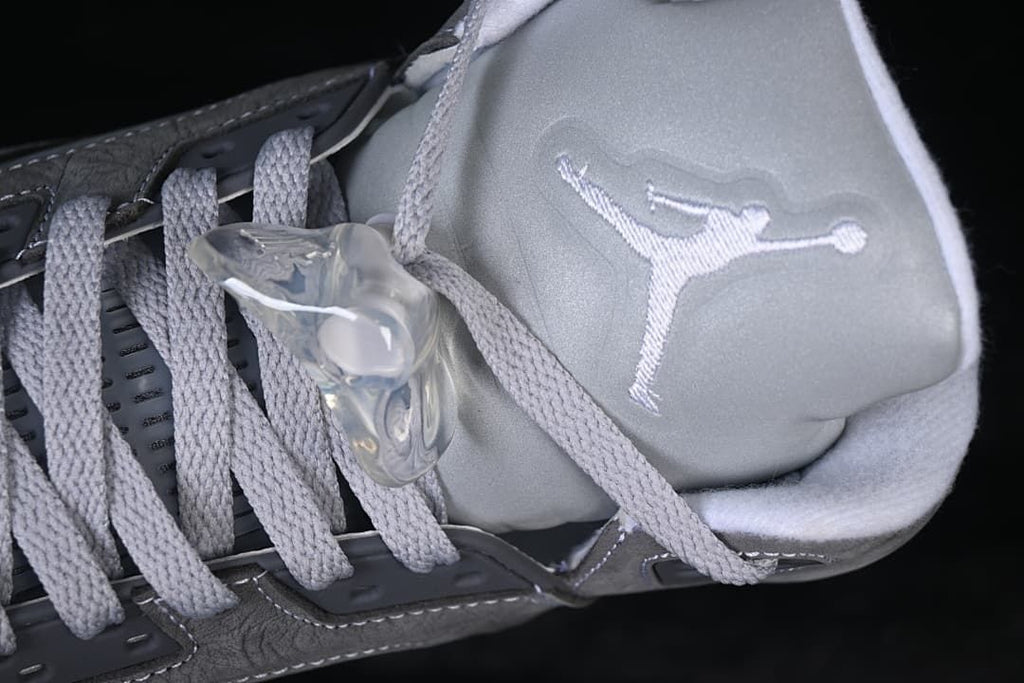 Air Jordan 5 High-Top Sneakers in Grey and White