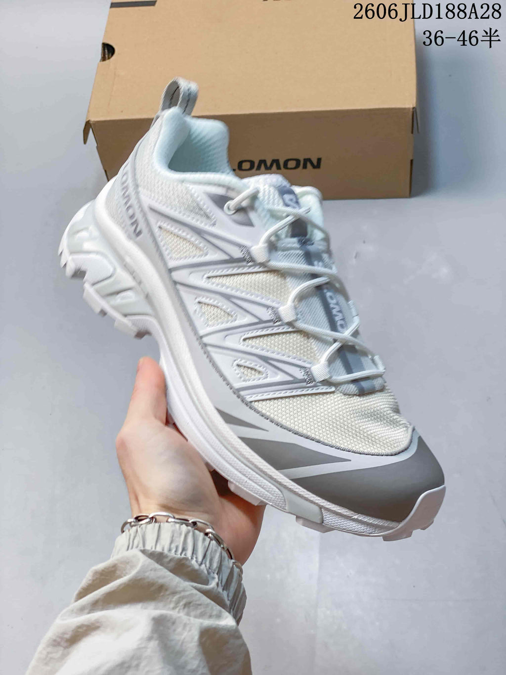 Salomon XT-6 Expanse Trail Running Shoes White Grey