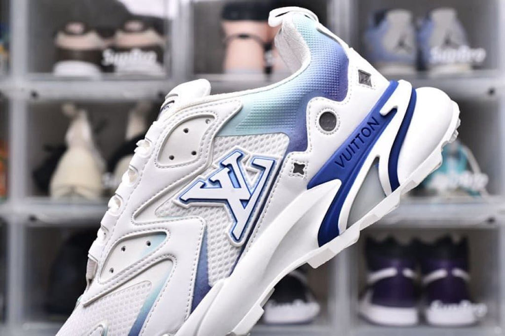 Louis Vuitton Runner Tatic Sneakers in White and Blue