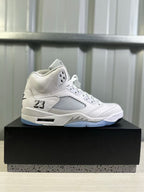 Air Jordan 5 White Silver Sneakers HQ7978-103