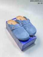 Birkenstock Zurich Suede Clog Sandals Blue 2605JXD291A11