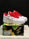 Bape Sta Low-Top Sneakers White and Red