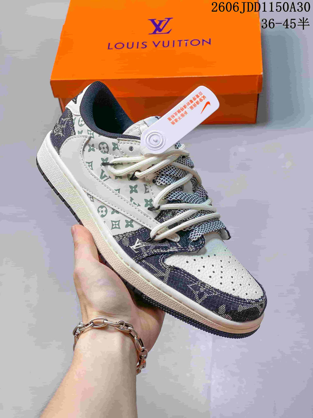 Air Jordan 1 Low OG SP Monogram Print Sneakers
