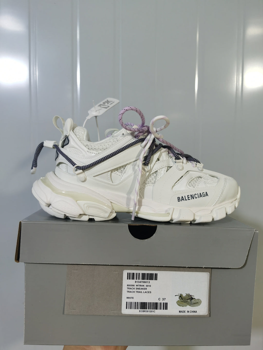 Balenciaga Track Trail Lace Sneakers White