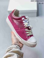 Maison Martin Margiela Burgundy Canvas and Leather Sneakers 2607JHD623A23