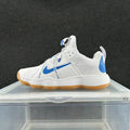 Nike White and Blue Sneakers with Gum Outsole