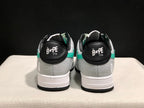 BAPE Bape Sta Low-Top Sneakers Black Grey Turquoise