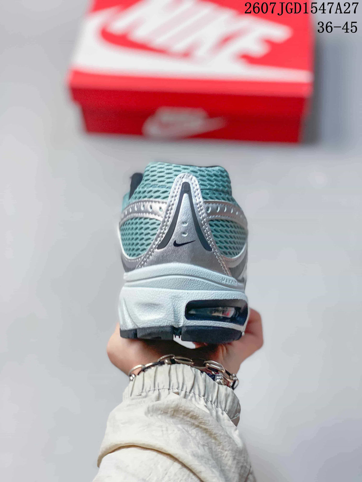 Nike Air Max Moto 2K Sneakers Silver Teal and Black