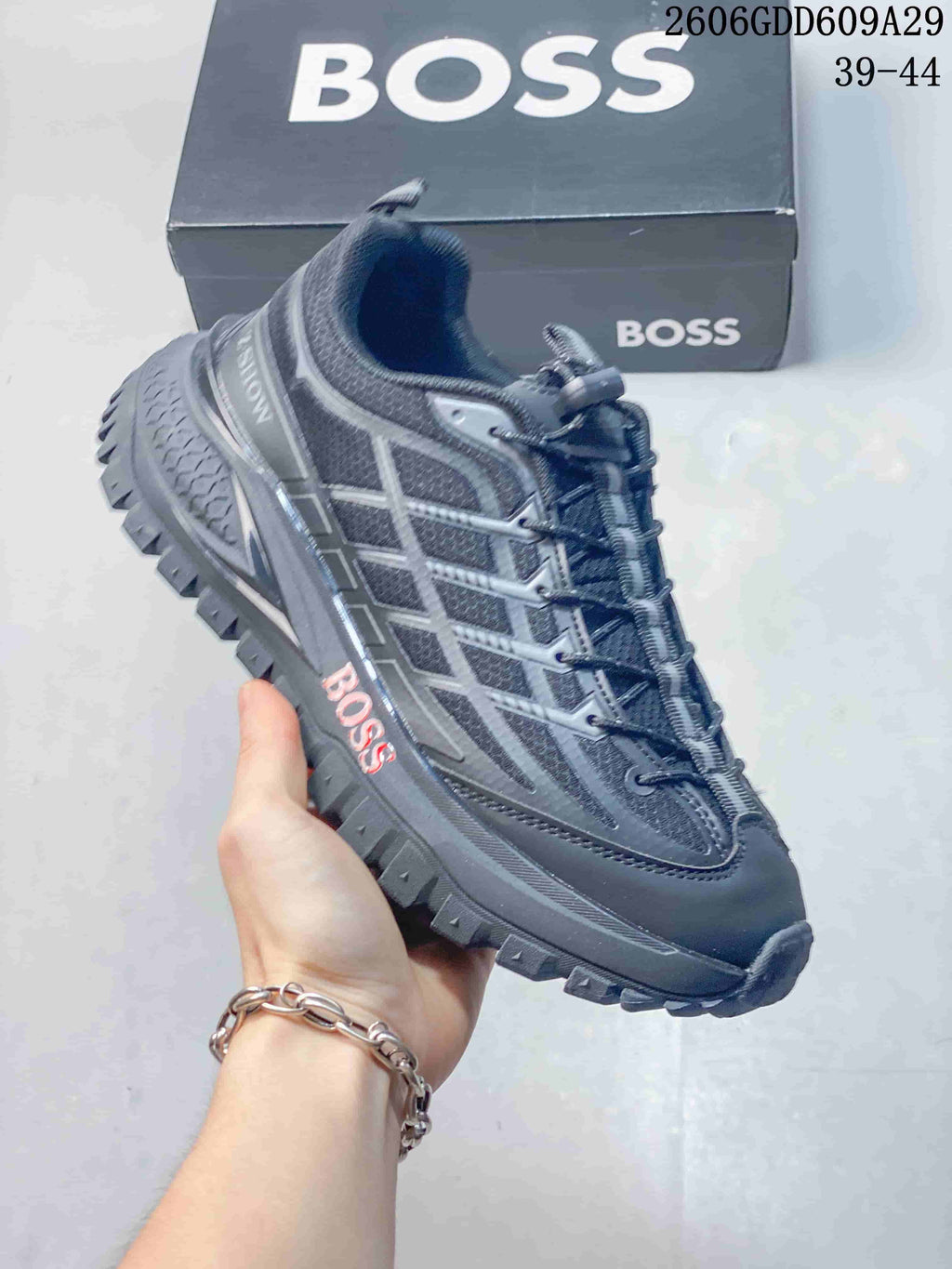 BOSS 06GDD609A29 Gray Trail Sneakers