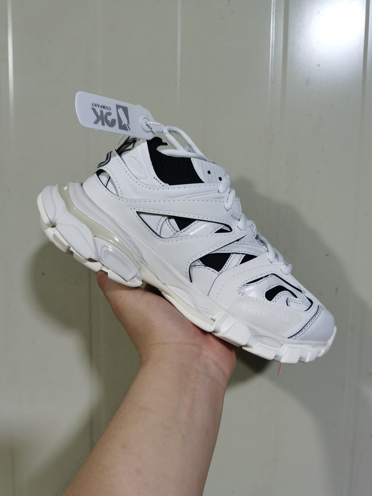 Balenciaga Track Sock Sneakers White Black 736328 W3SKC 9010